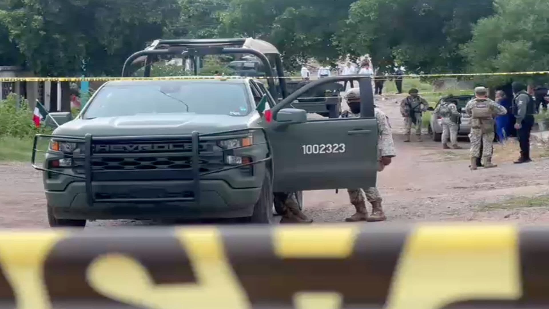 La zona fue resguarda por elementos de Seguridad.
