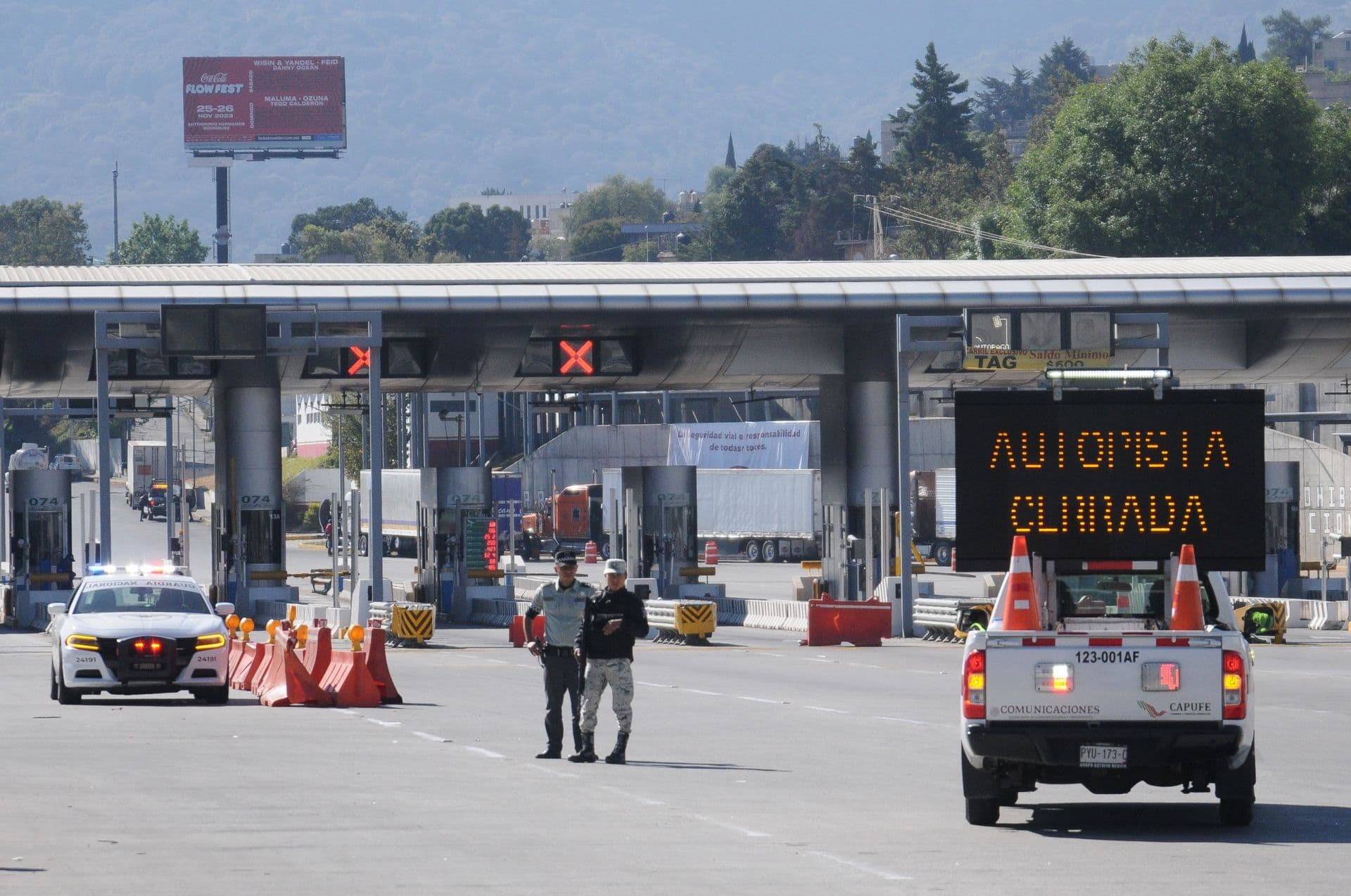 Bloqueo en la Autopista México-Cuernavaca
