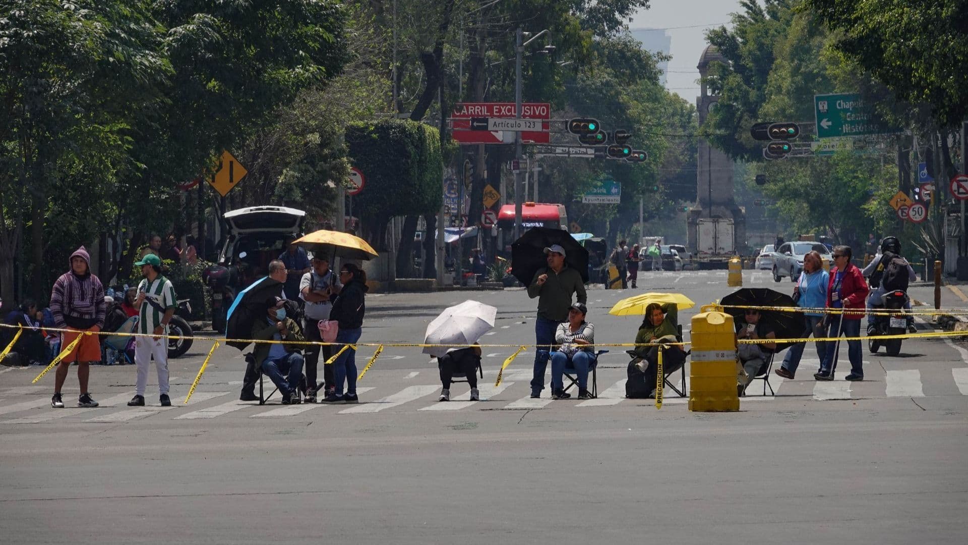 Bloqueo en calles de la CDMX.