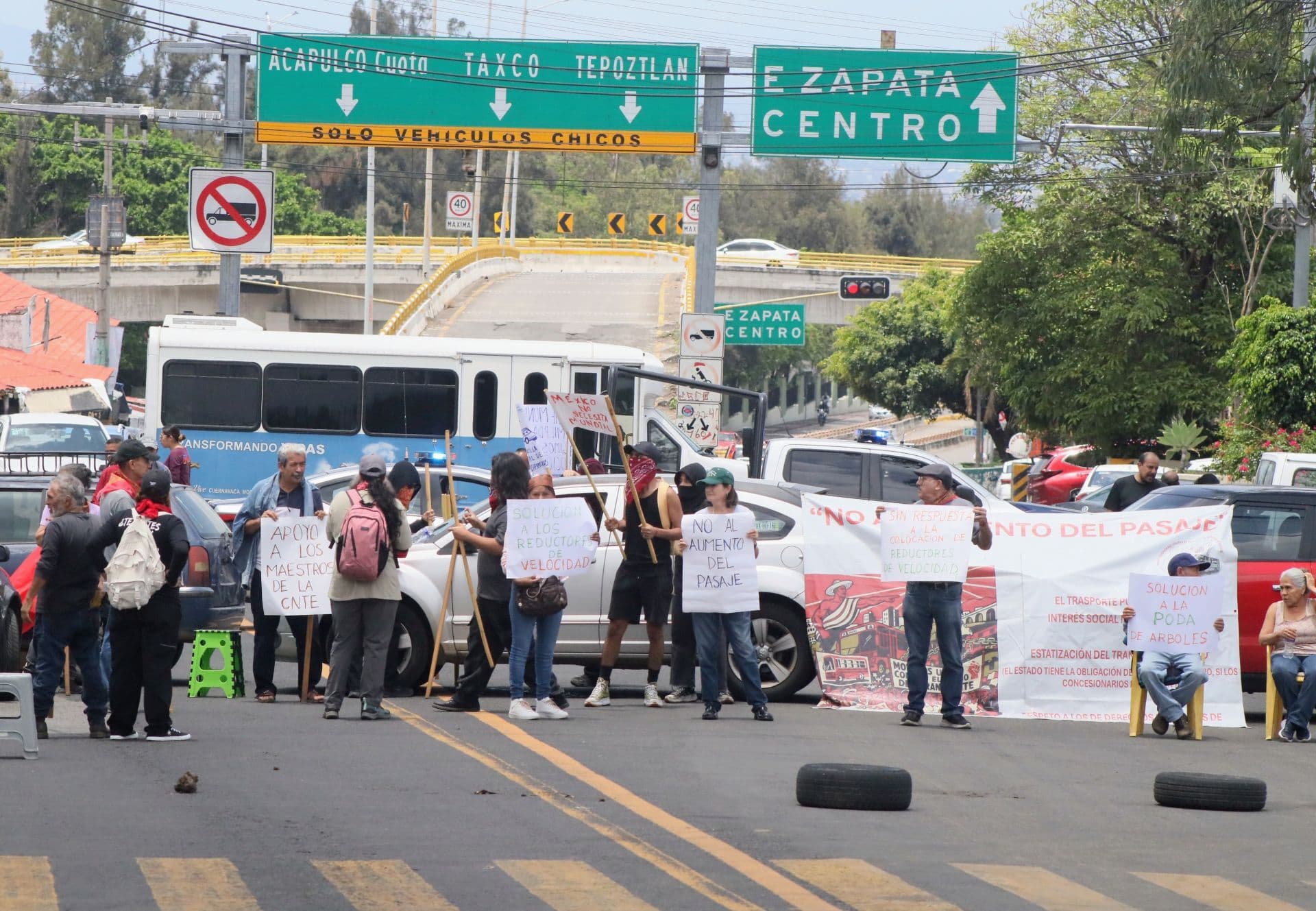 Bloqueo en carretera federal México-Cuernavaca el 11 de junio 2026
