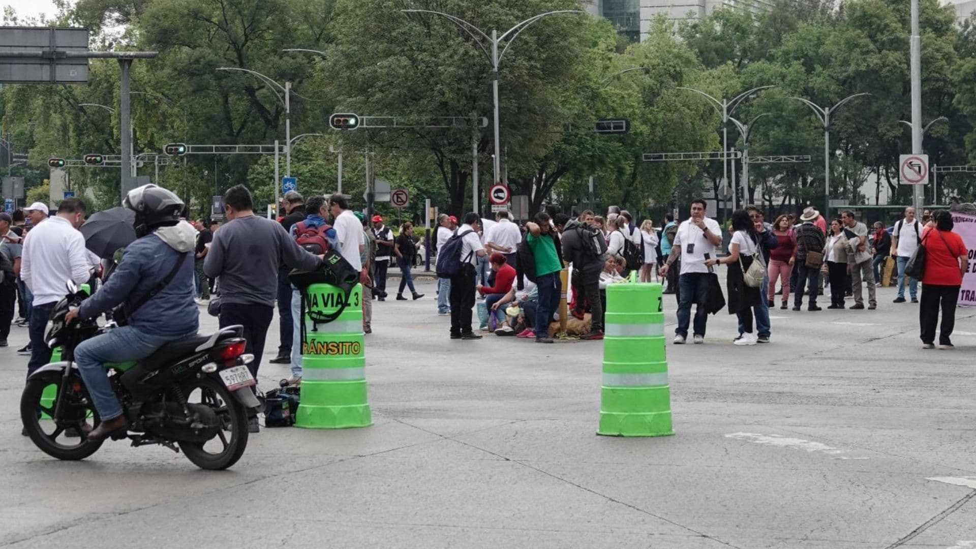 Bloqueo en Insurgentes y Reforma en la Ciudad de México. Foto: Cuartoscuro | Archivo