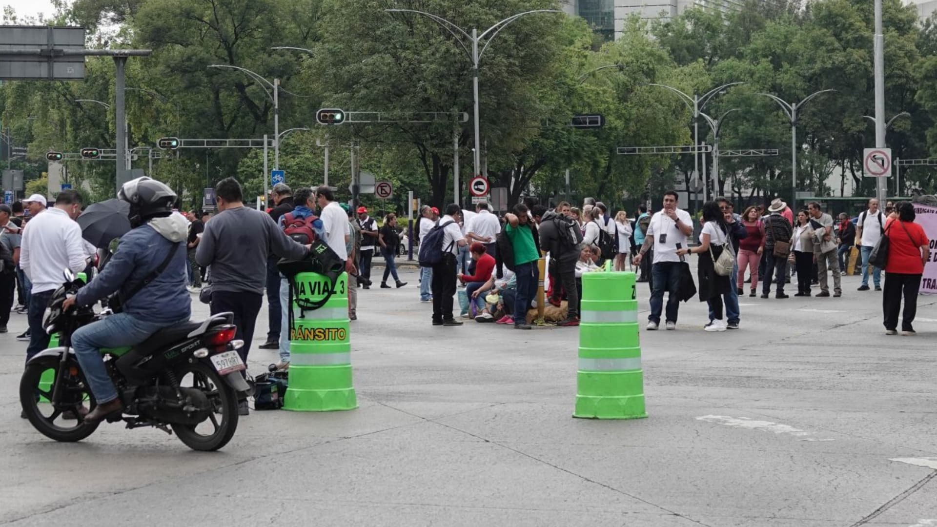 Bloqueo en Insurgentes y Reforma en la Ciudad de México. Foto: Cuartoscuro | Archivo