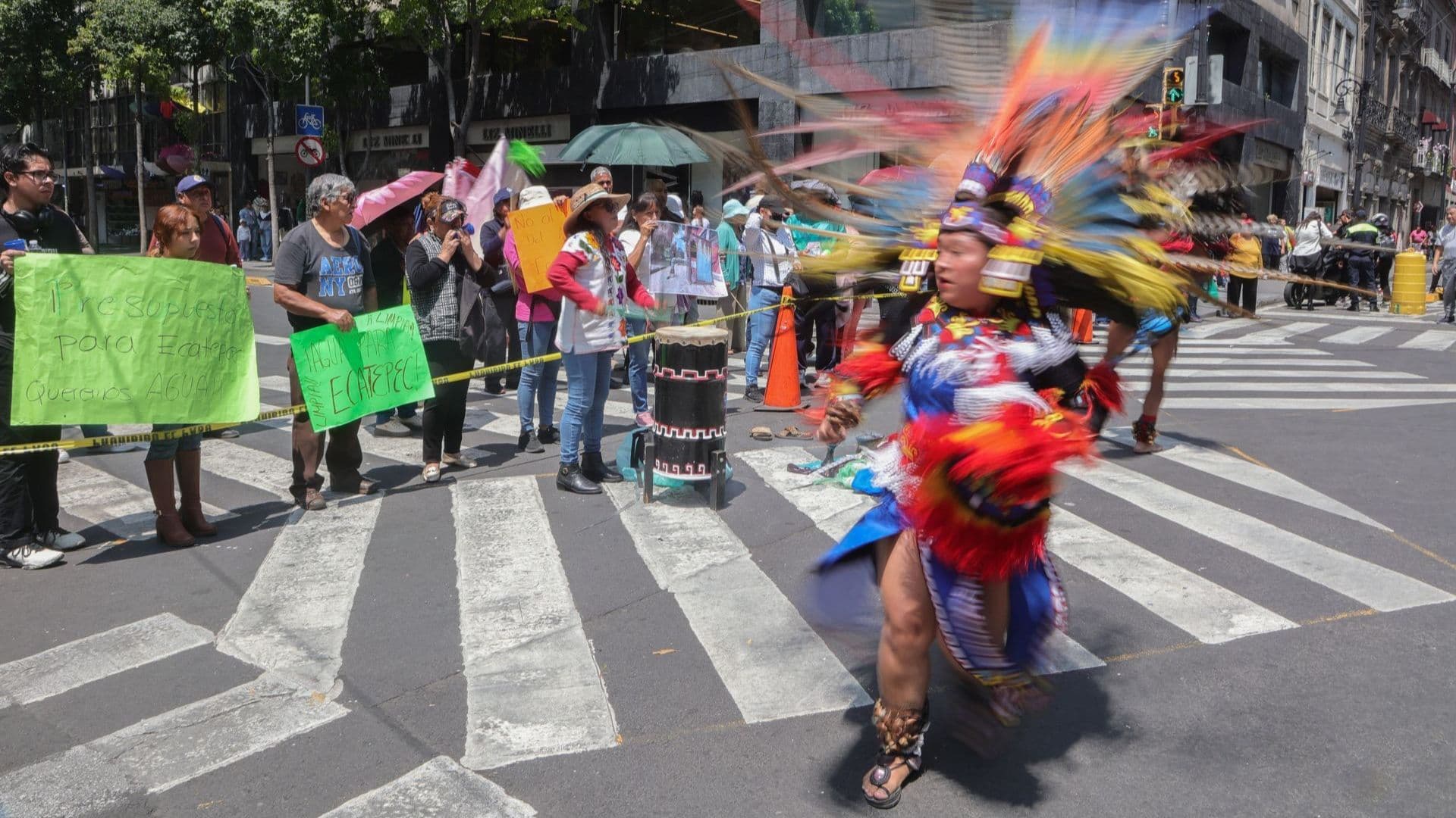 Bloqueo en calles de la Ciudad de México.
