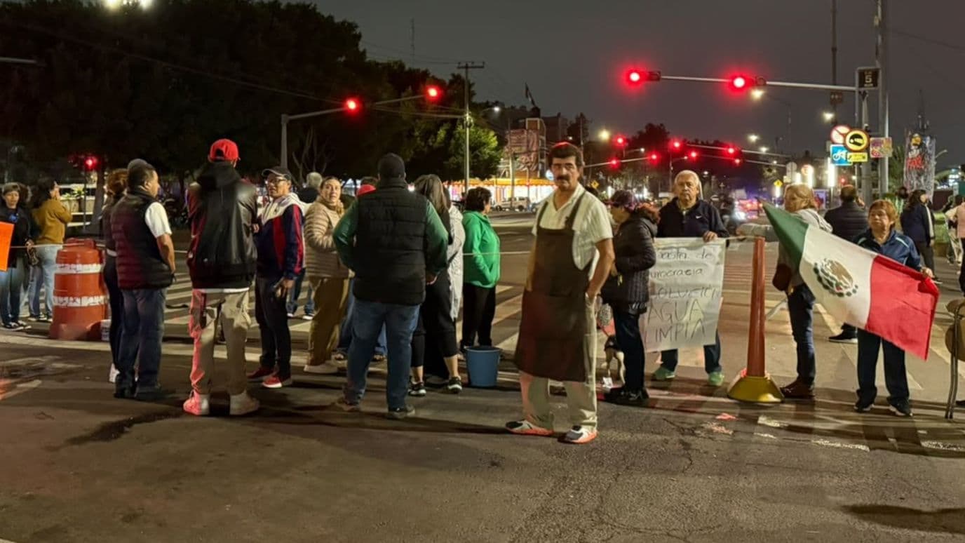 Bloqueo en calles de la Ciudad de México.