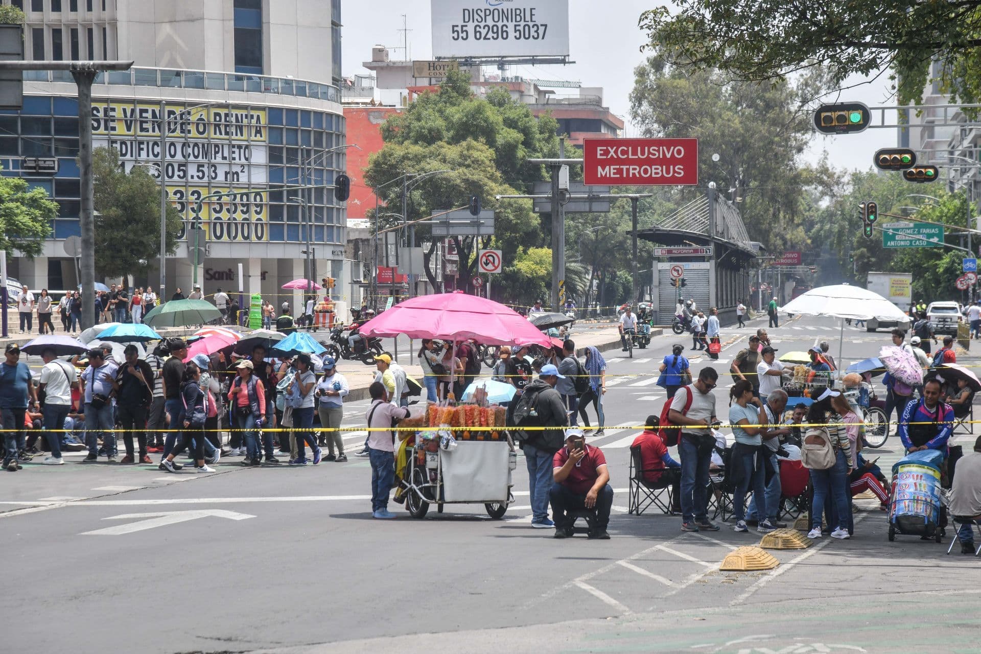 Bloqueo en Insurgentes y Reforma, CDMX