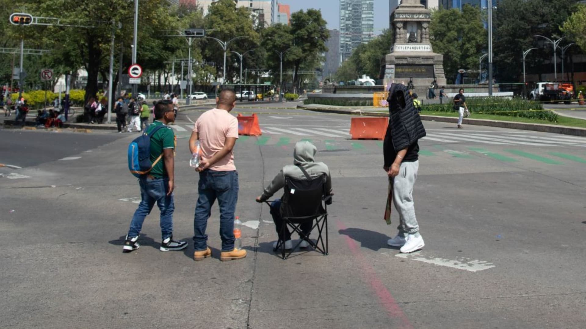 Bloqueo en Reforma e Insurgentes en la Ciudad de México.