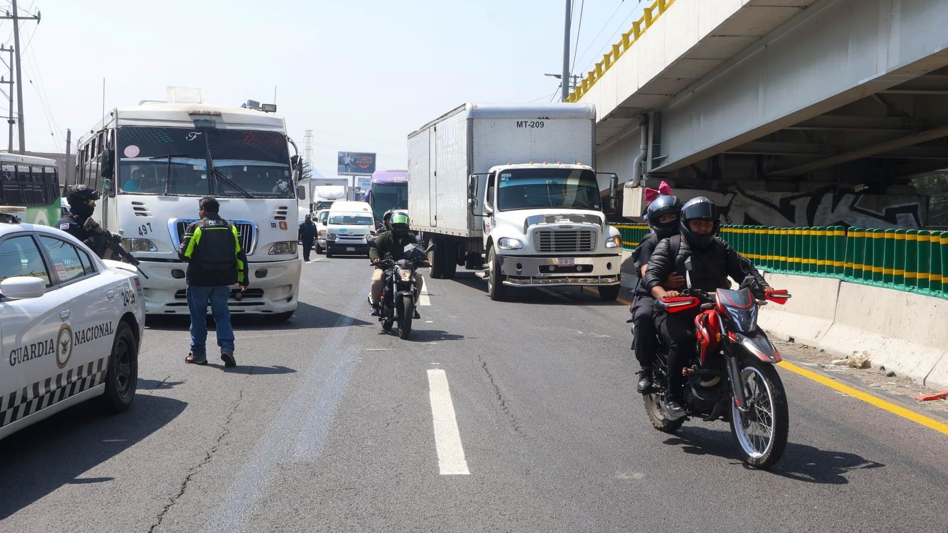 Bloqueo en la México-Puebla