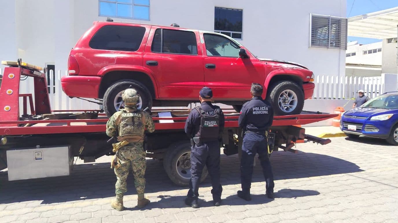 Asegurada Camioneta Reporte Robo Abandonada San Mateo Mendizábal Amozoc Puebla