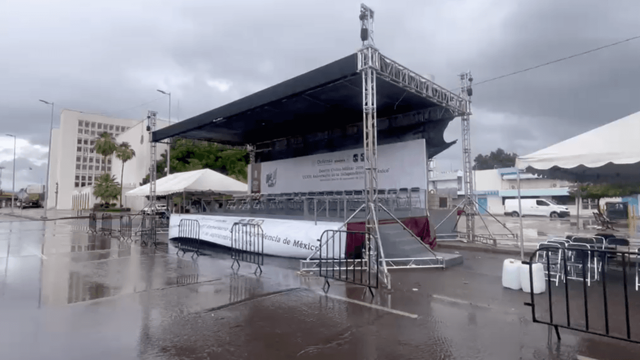 Las lluvias registradas en Sonora provocaron la cancelación de los desfiles del 16 de septiembre en Hermosillo, Guaymas, Empalme y Cajeme.