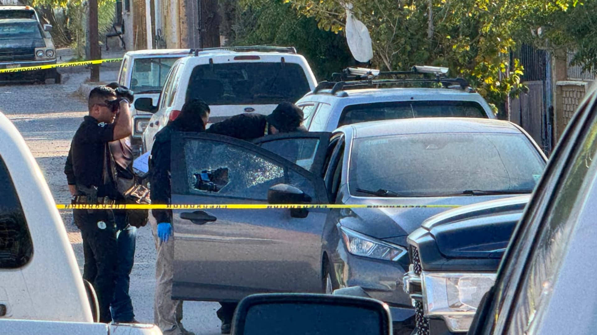 Durante el cateo fue asegurado un vehículo que presuntamente habría sido utilizado en un homicidio