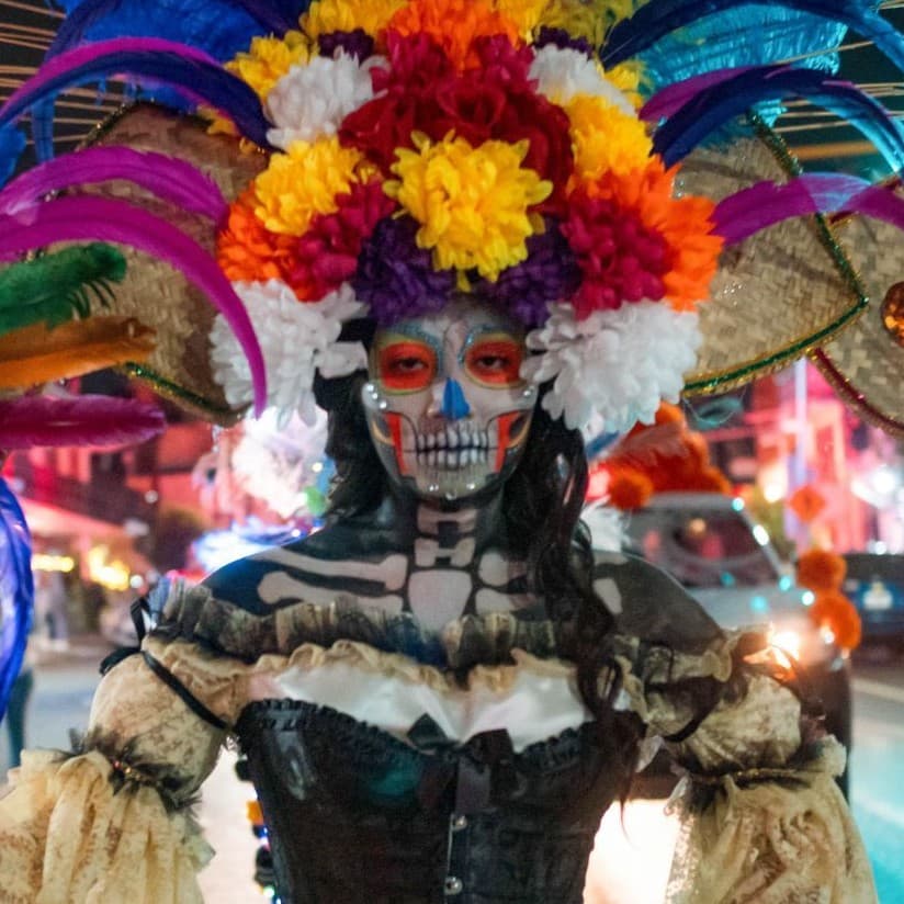 Maquillaje de Catrina Colores Disfraz
