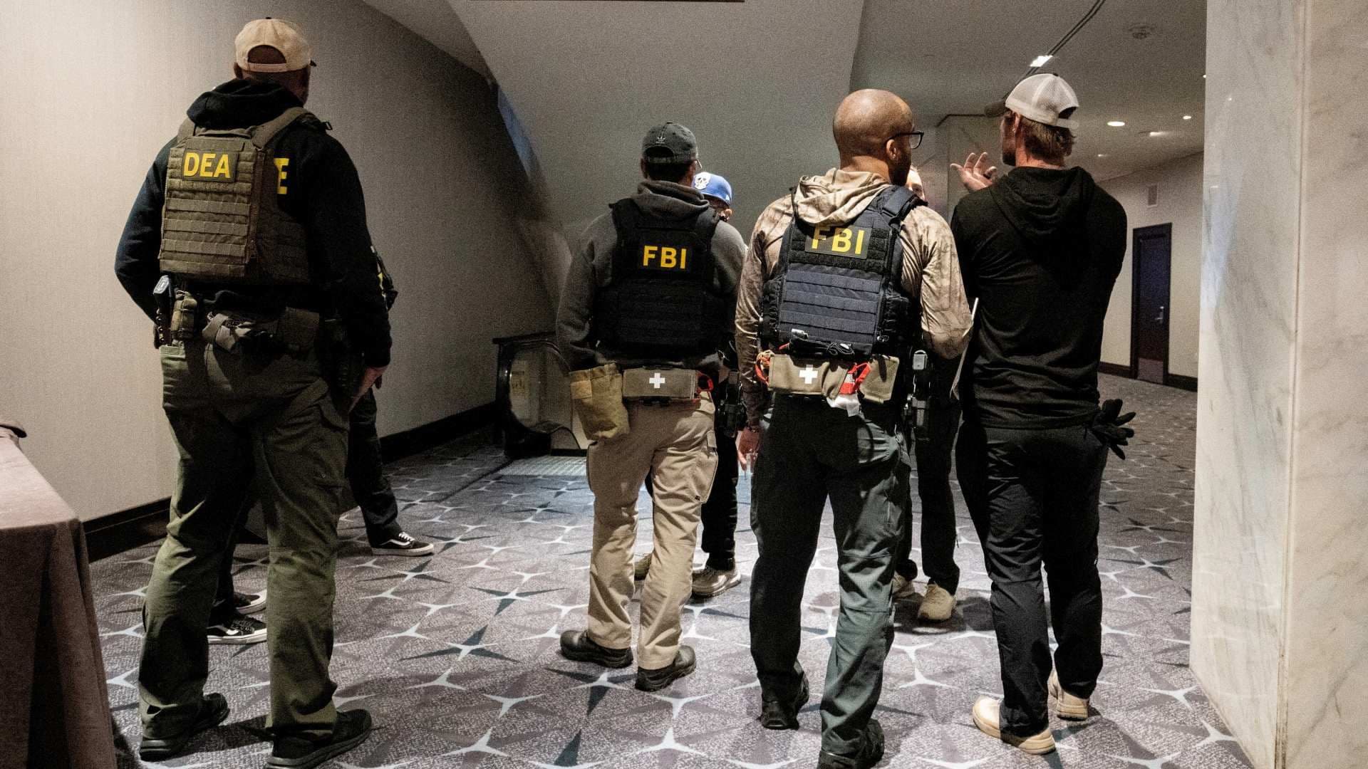 Operativo de fuerzas de seguridad luego de un tiroteo ocurrido en la cena de corresponsales en EU