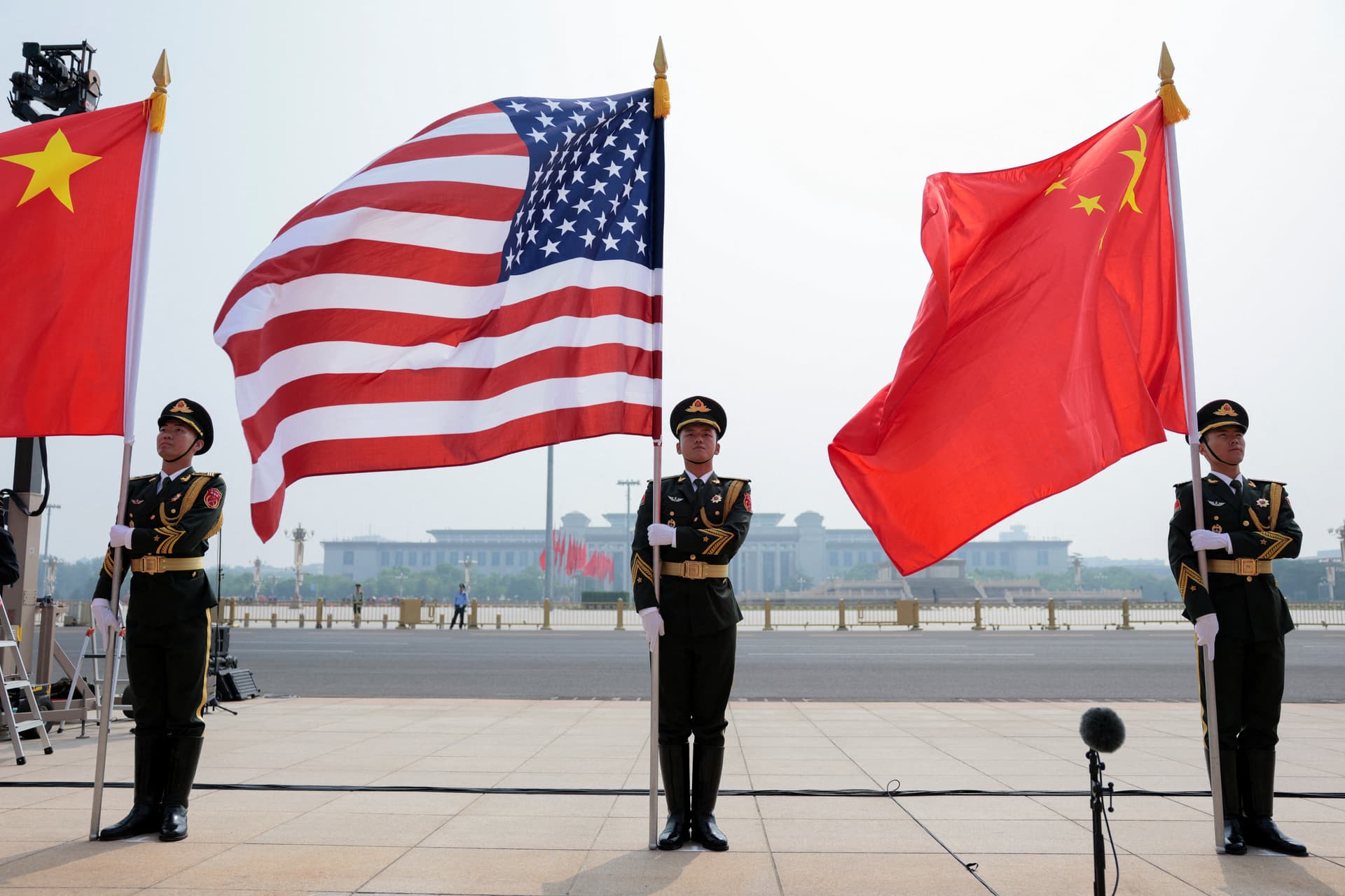 Ceremonia por la visita de Donald Trump a China, en mayo de 2026.