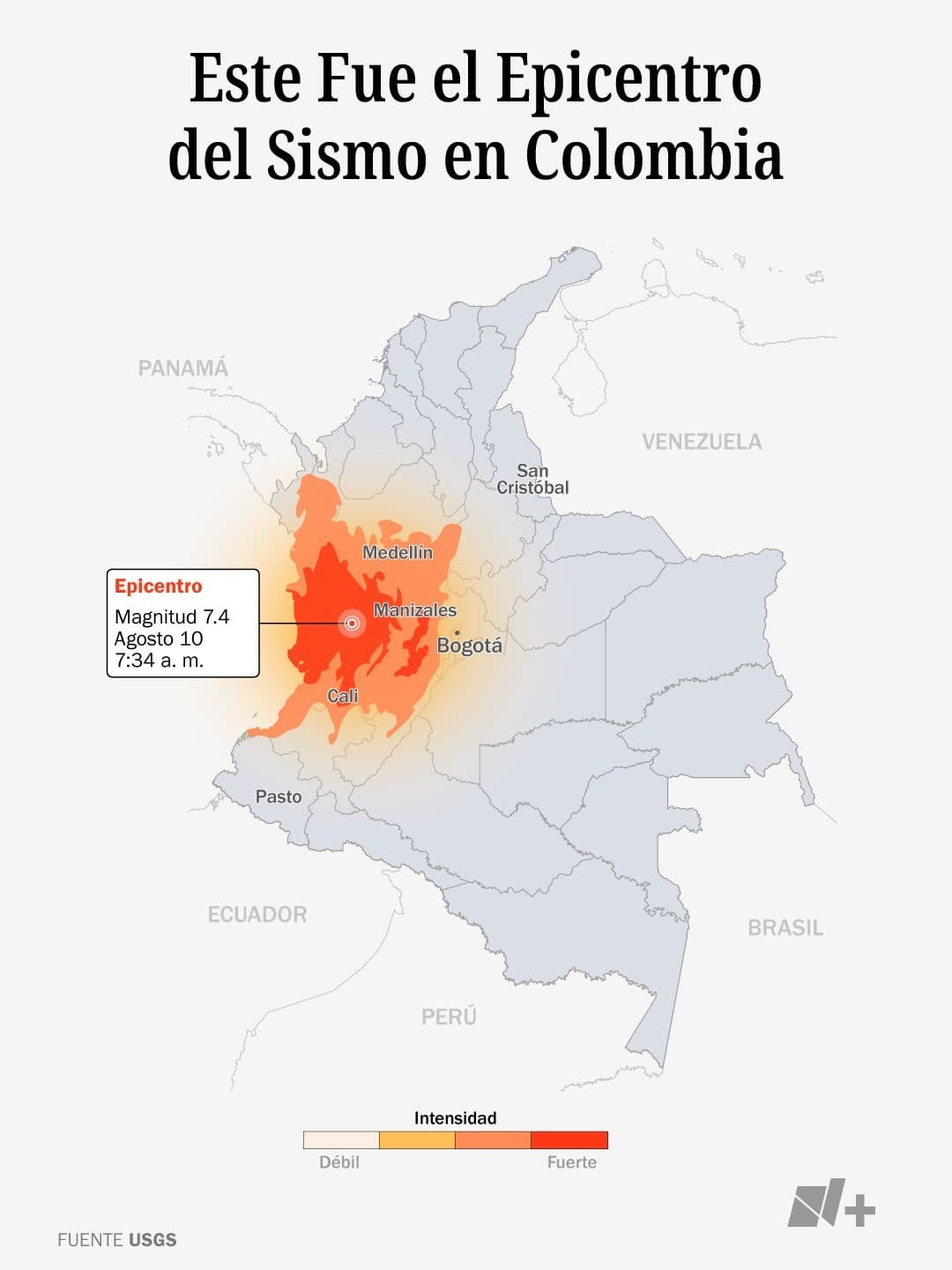 Epicentro temblor colombia mapa