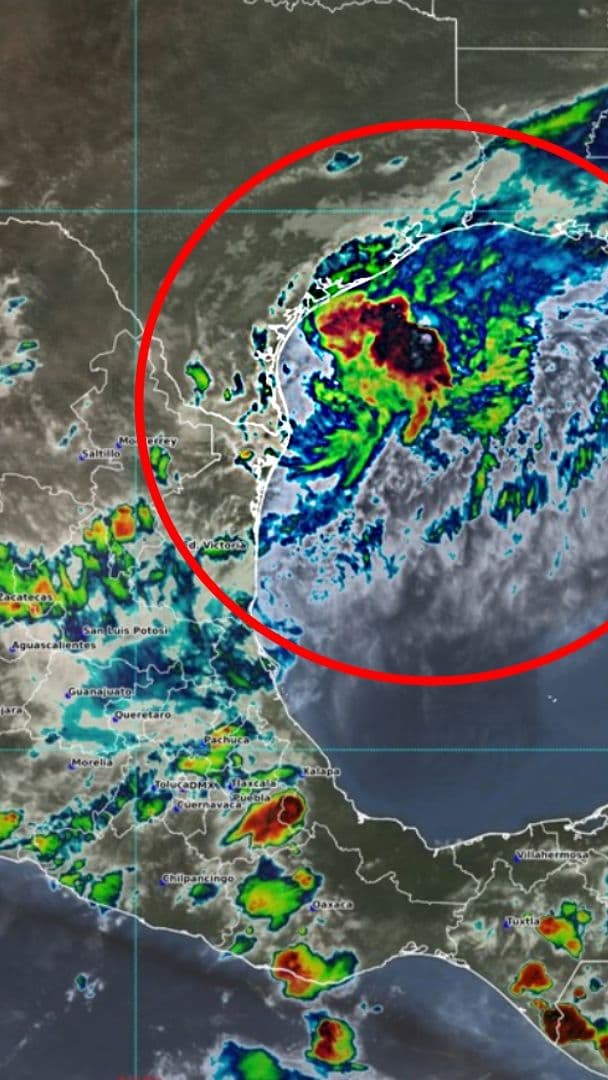 ¿A qué Hora se Convertirá en Tormenta Tropical Frente a Reynosa, Tamaulipas?. Foto: Conagua
