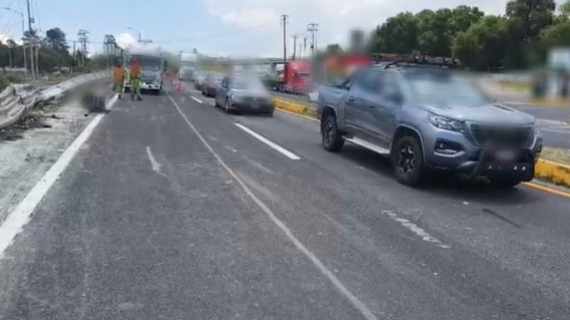 Accidente en la carretera Texcoco-Calpulalpan. Foto: X @Guardia Nacional Carreteras