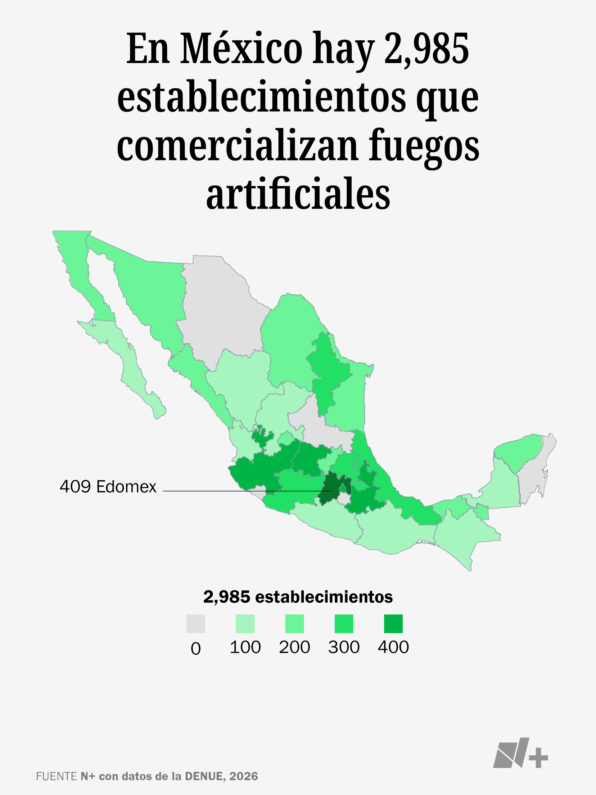 En México hay 2,985 establecimientos que comercializan fuegos artificiales