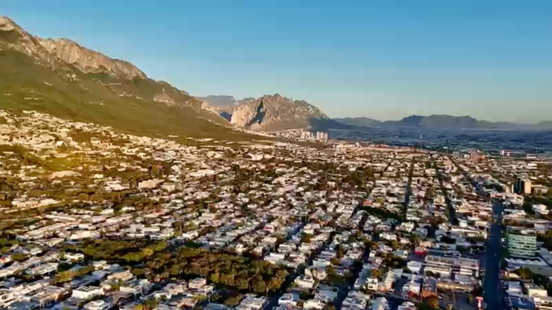 Toma desde el aire de Nuevo León