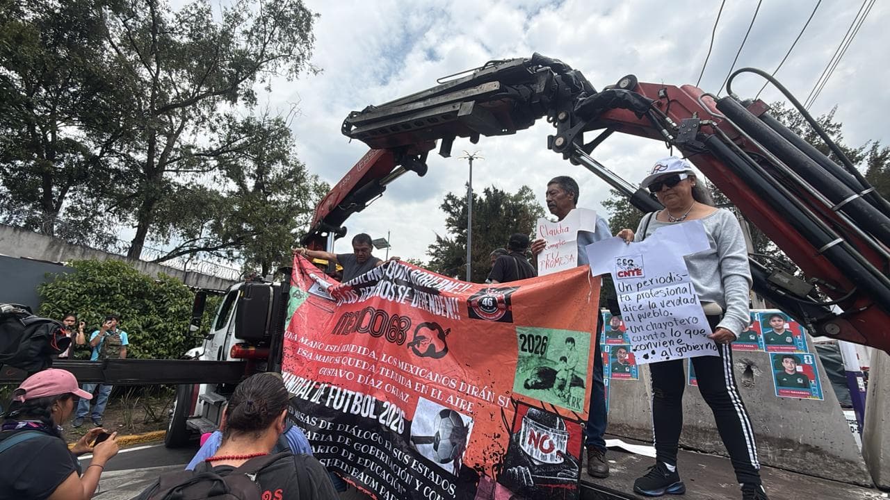 Protesta de la CNTE en estadio sede CDMX hoy 17 de junio 2026