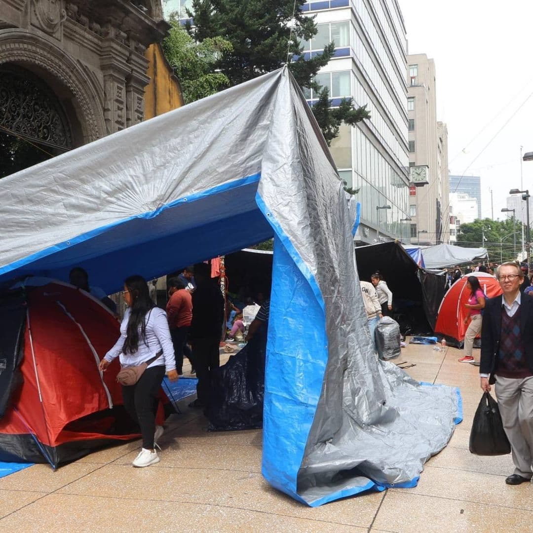 Plantón de la CNTE en Ciudad de México. Foto: Cuartoscuro