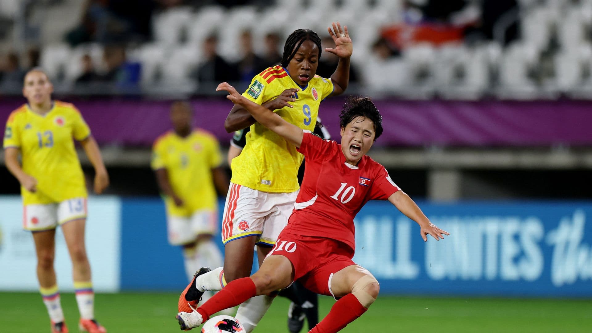 Corea del Norte vs. Colombia en el Estadio Miejski LKS, Lodz, Polonia. Foto: Reuters