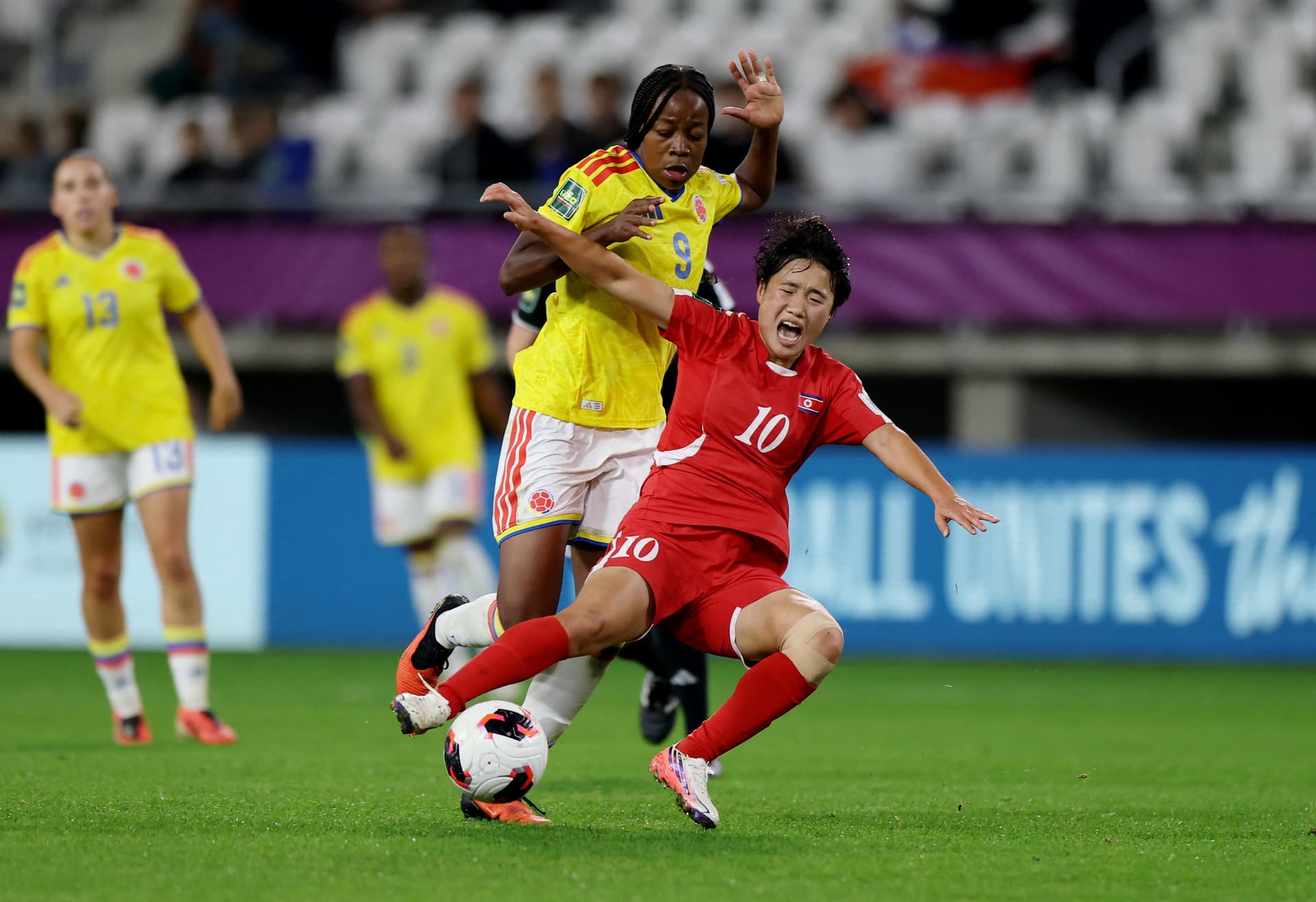 Corea del Norte vs. Colombia en el Estadio Miejski LKS, Lodz, Polonia. Foto: Reuters