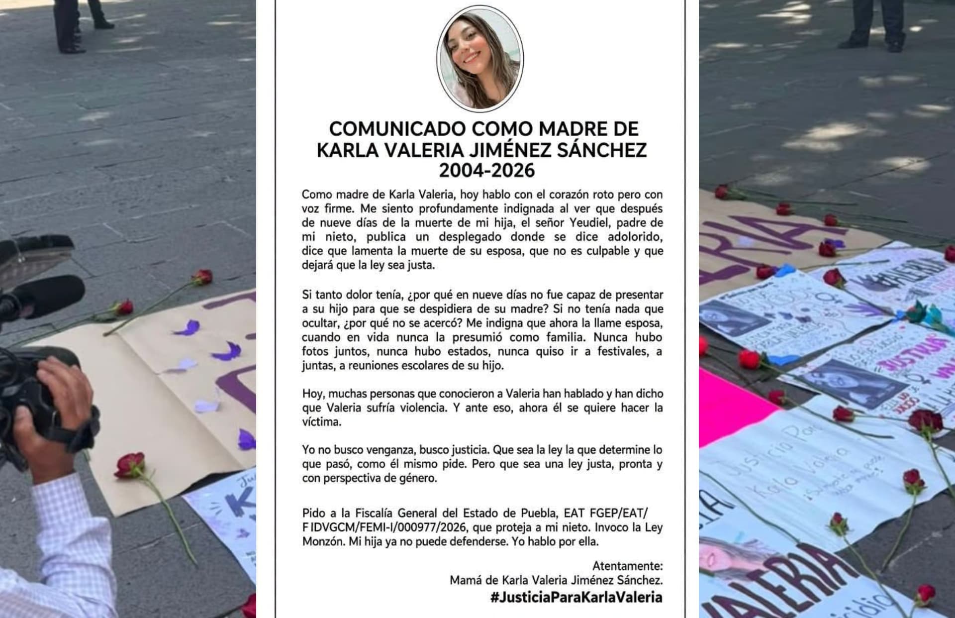 La mujer pide justicia por la muerte de su hija.