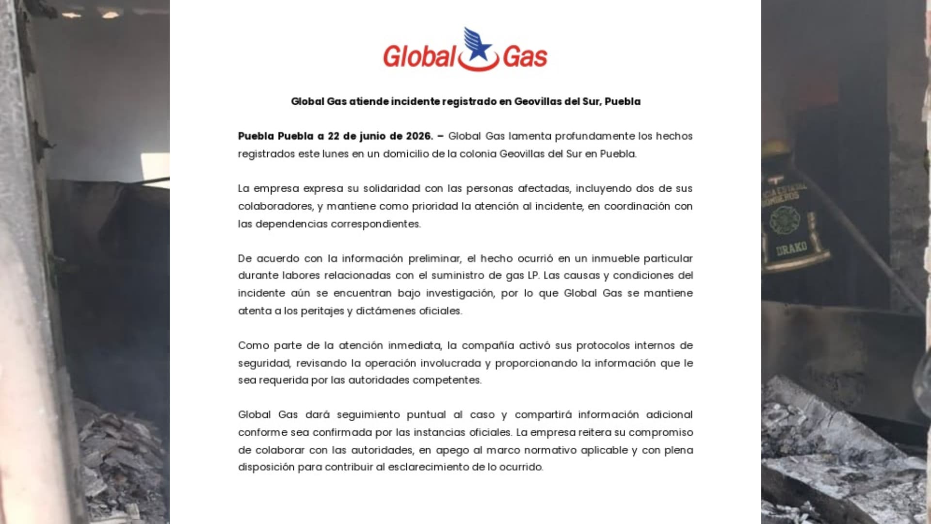 En total cuatro personas fueron hospitalizadas tras la explosión.