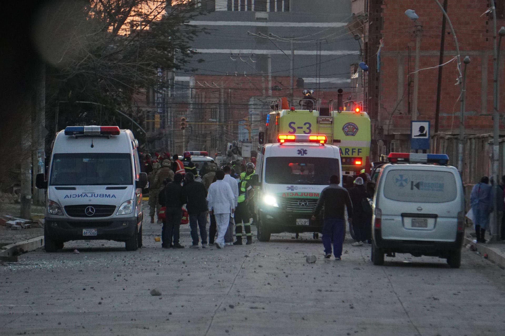 Escena de la explosión en Bolivia