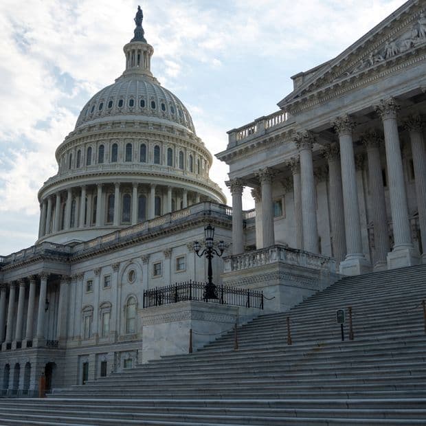 Exterior del Capitolio de Estados Unidos.