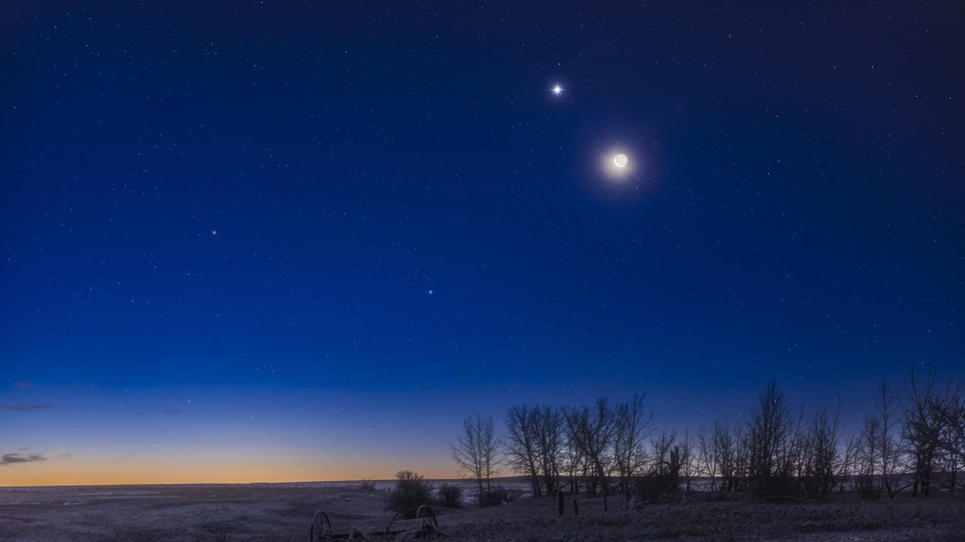 Conjunción de Júpiter y la Luna