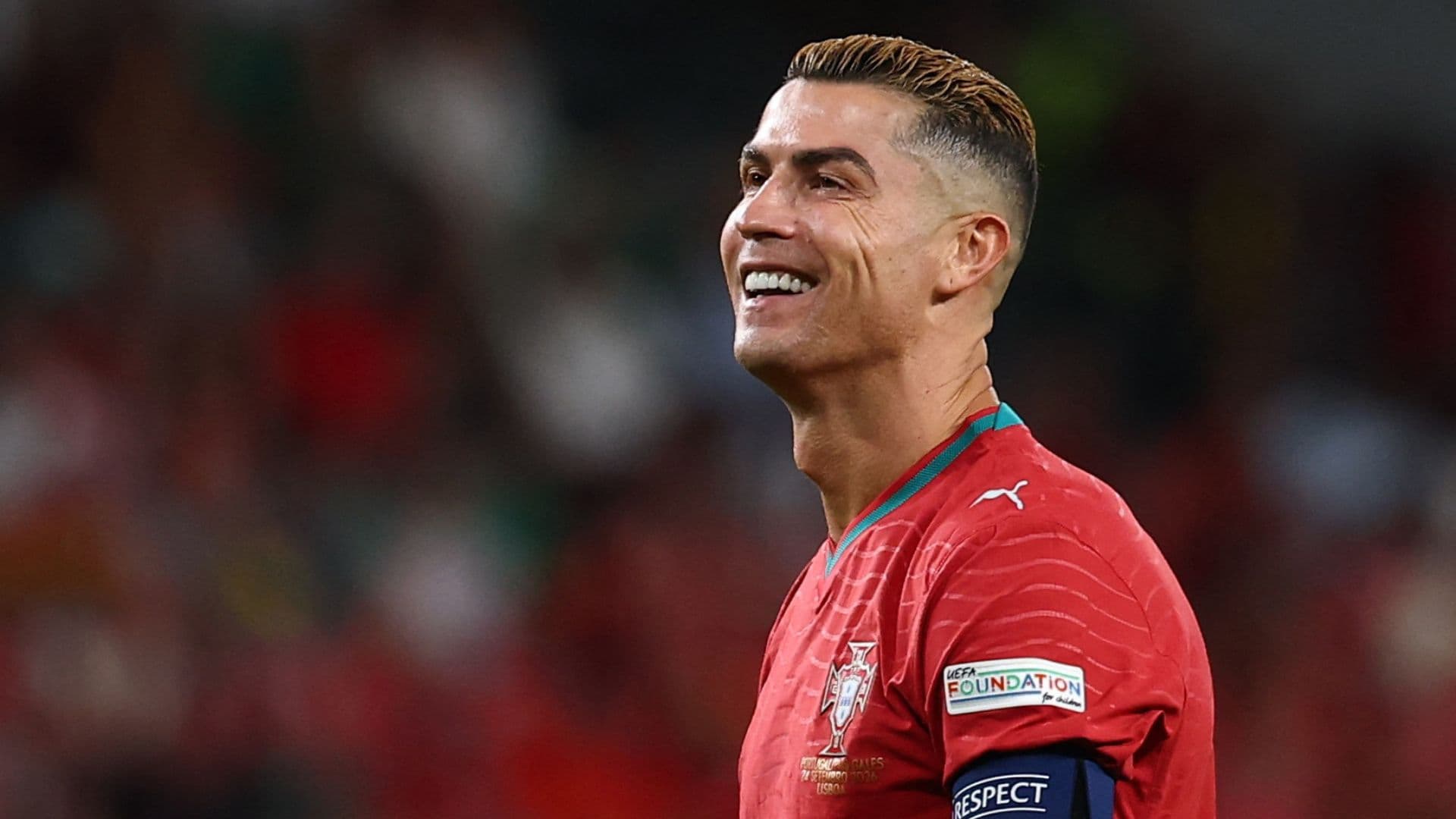 Cristiano Ronaldo durante un partido con Portugal