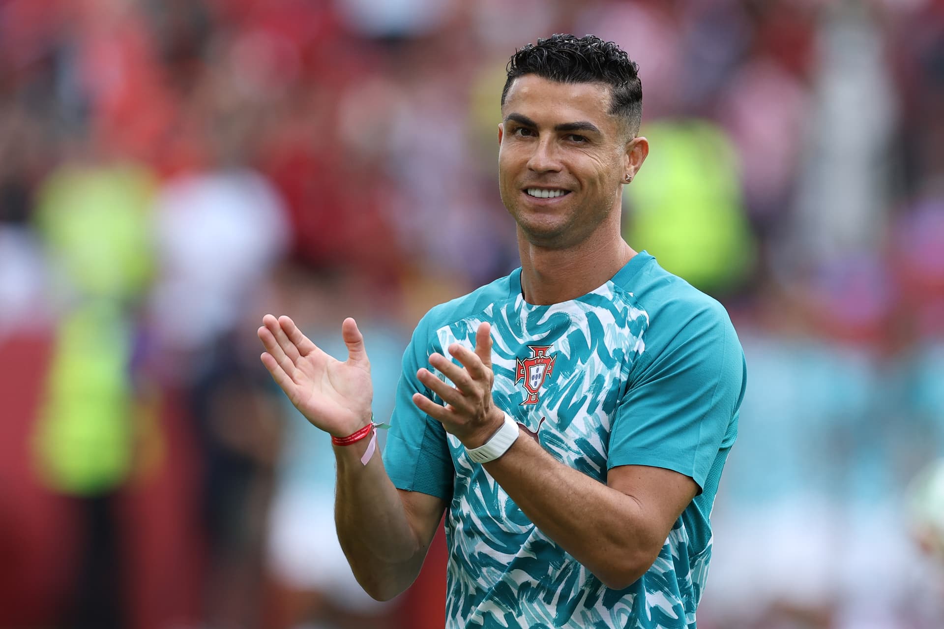 Cristiano Ronaldo previo a un partido de la selección de Portgal en el Mundial 2026
