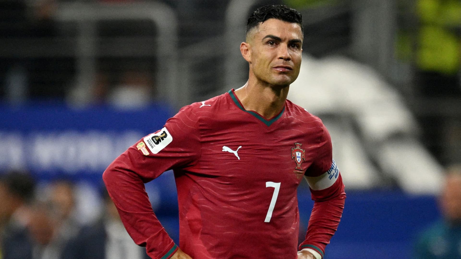 Cristiano Ronaldo durante un partido con Portugal