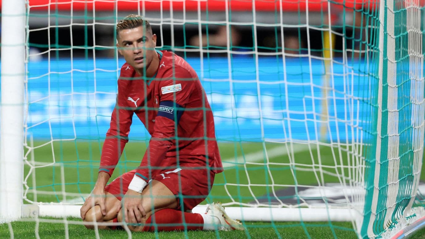Cristiano Ronaldo durante un partido de la selección de Portugal