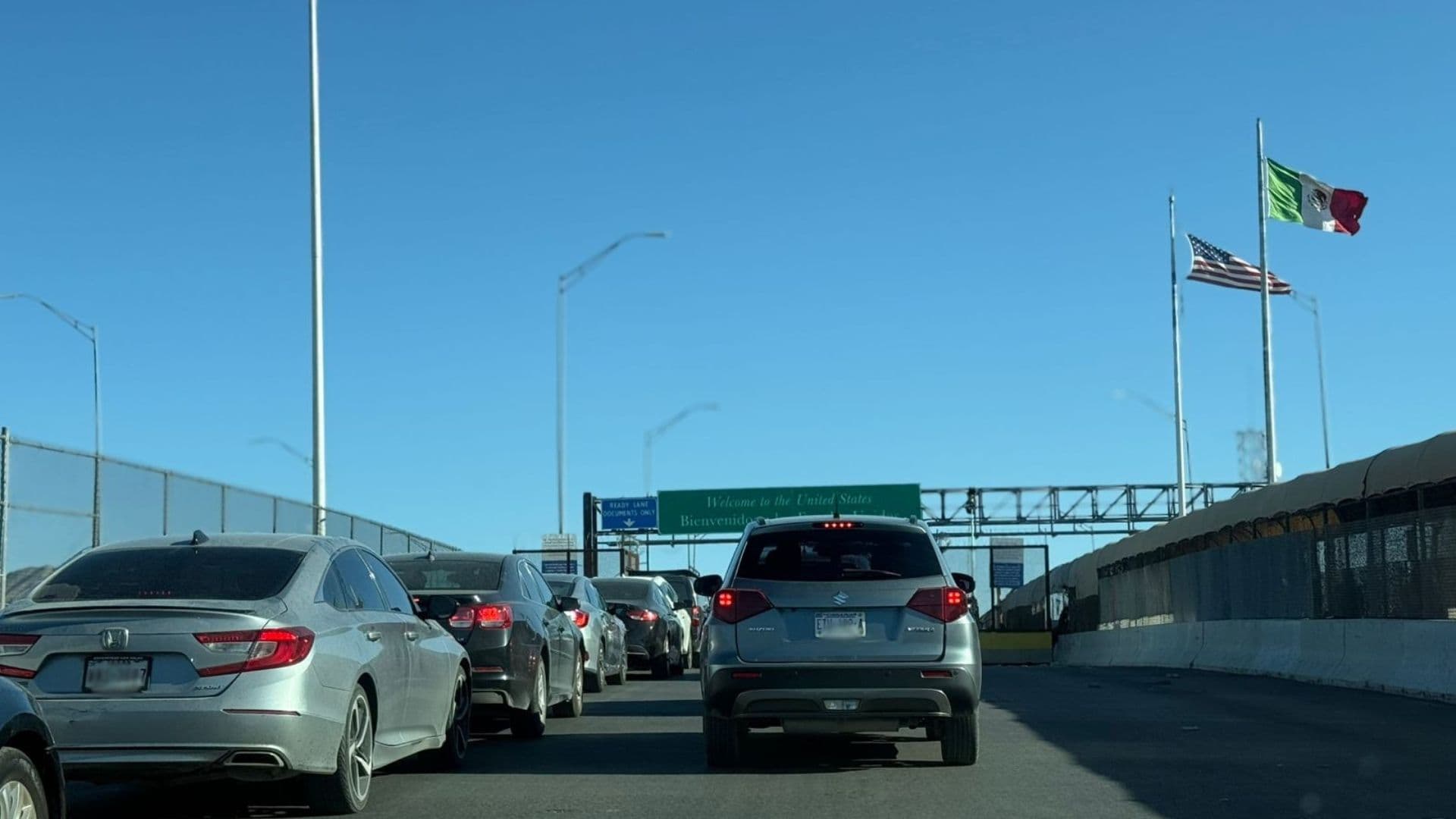 los tiempos de cruce pueden variar a lo largo del día