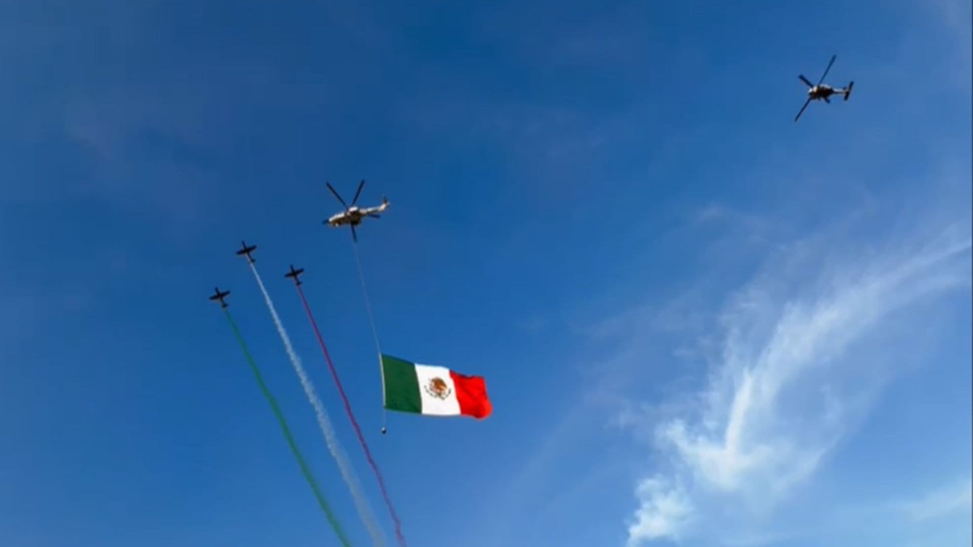 DEFENSA participa en show aéreo en el partido México vs Corea del Sur