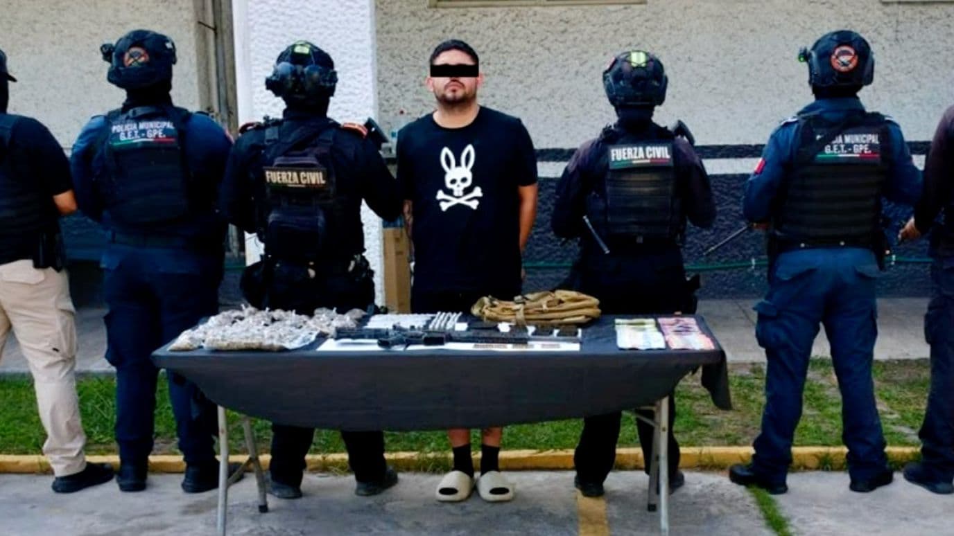 Hombre detenido a balazos en Guadalupe