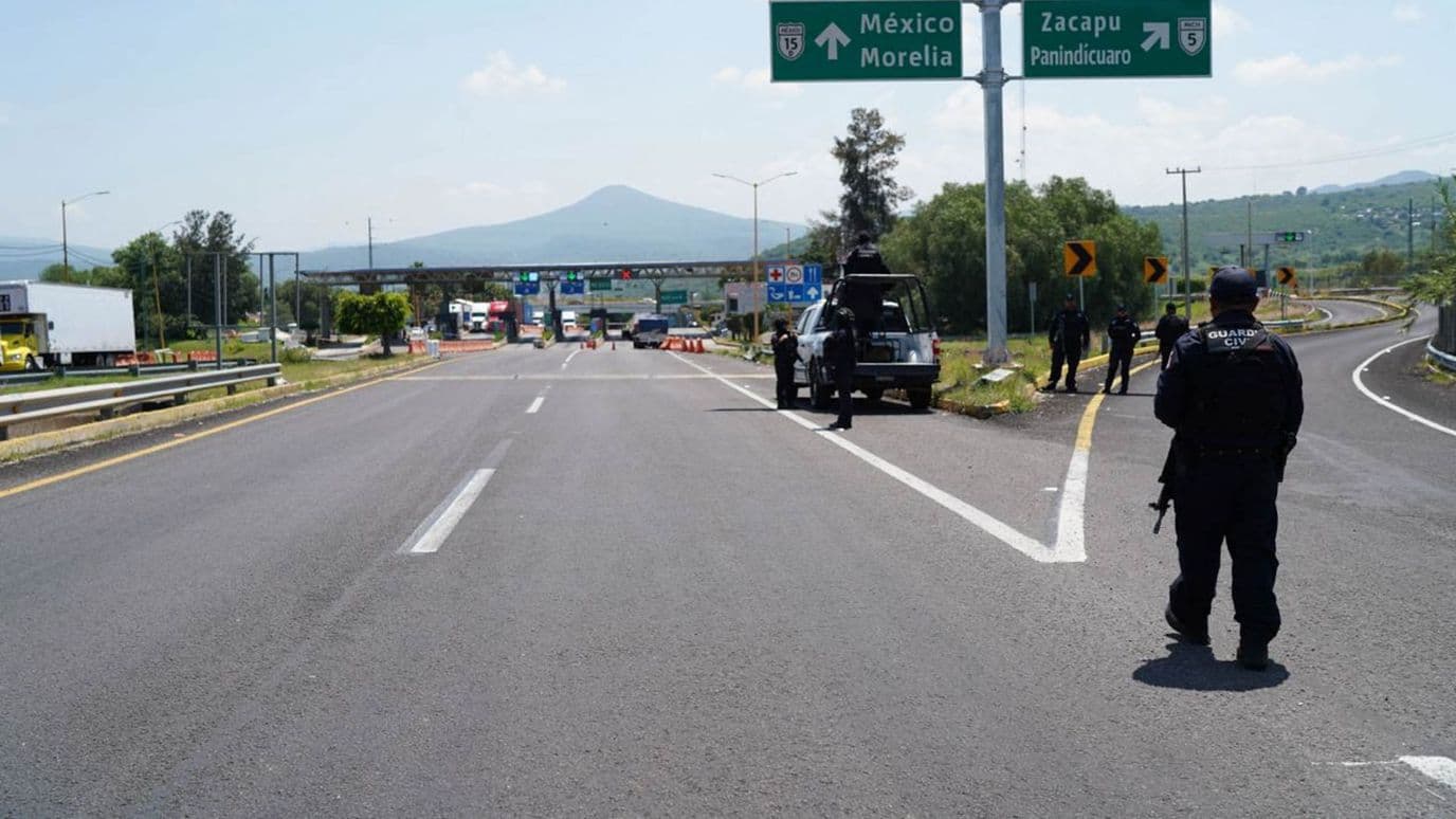 Despliegue de elementos de la Guardia Civil en Michoacán.