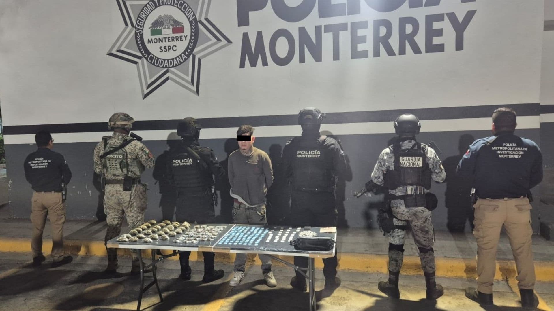 Detenido con droga en Monterrey