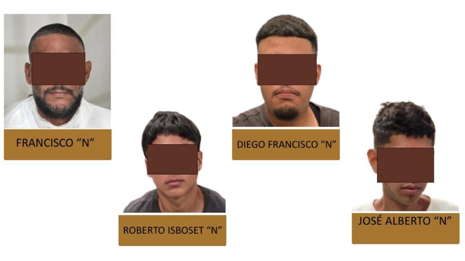 Los detenidos son considerados integrantes de una célula delictiva con presencia en Alvarado. Foto: FGE