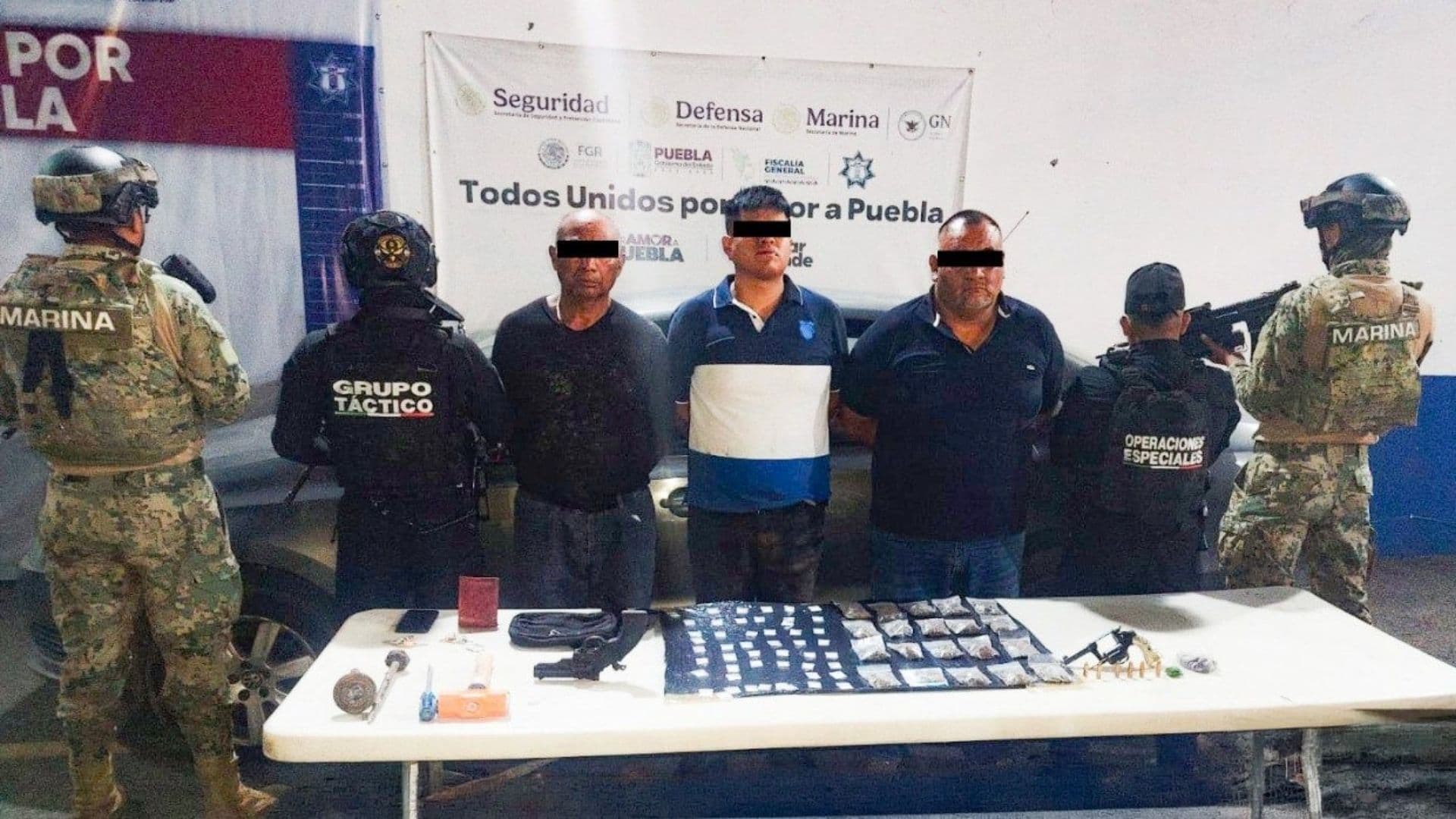 Detenidos Tres Asaltantes Tiendas de Conveniencia Colonia Los Álamos Amozoc Puebla
