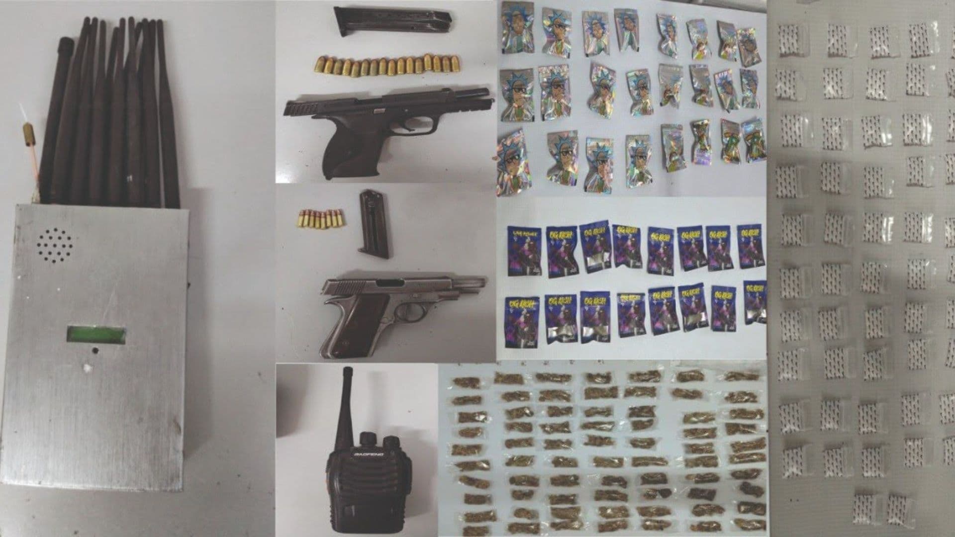 Aseguran armas y drogas durante operativo en Huixcolotla.
