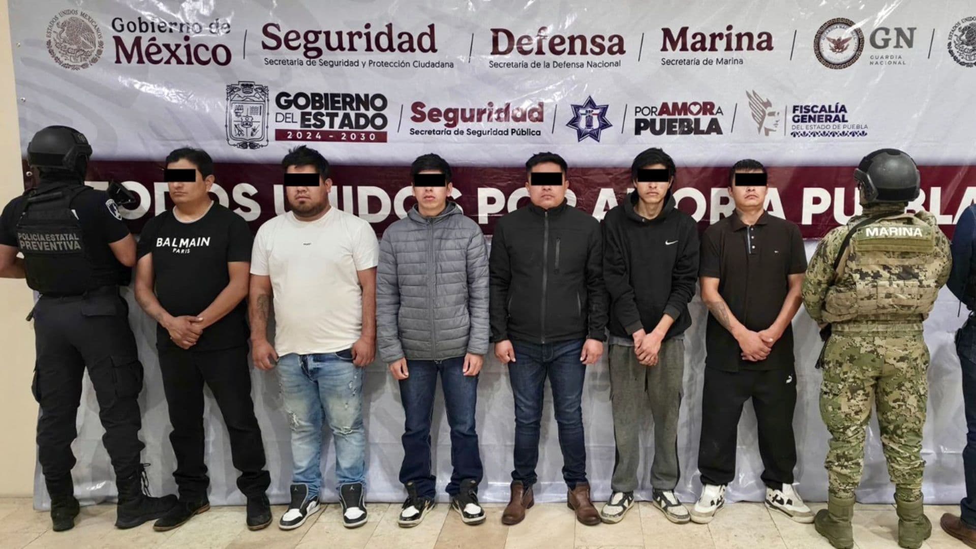 'Los Millonarios' fueron detenidos en Puebla.