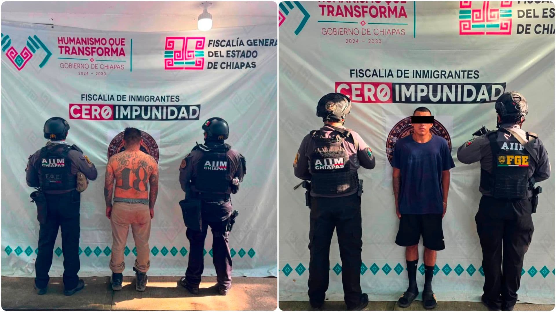 Caen Líderes de la MS13 y del Barrio 18 en Chiapas; Uno Amenazó con Coches Bomba en El Salvador