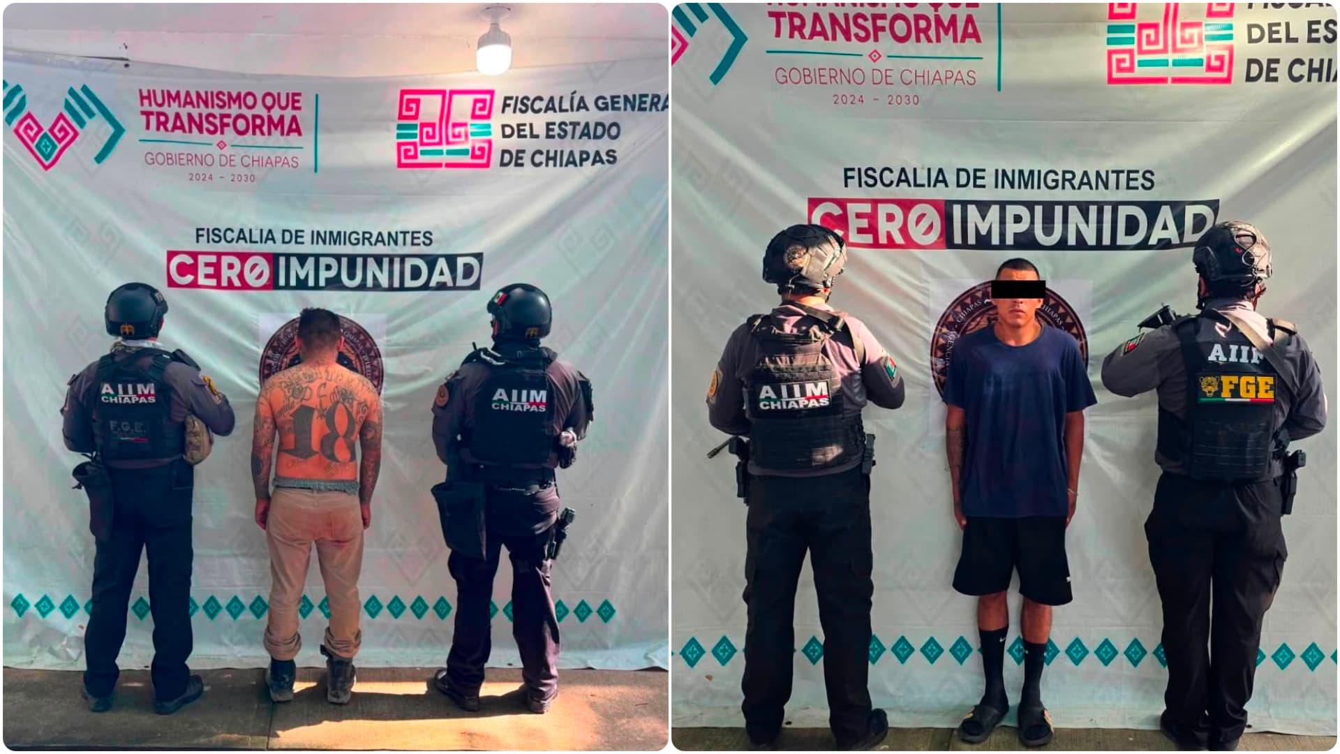 Caen Líderes de la MS13 y del Barrio 18 en Chiapas; Uno Amenazó con Coches Bomba en El Salvador