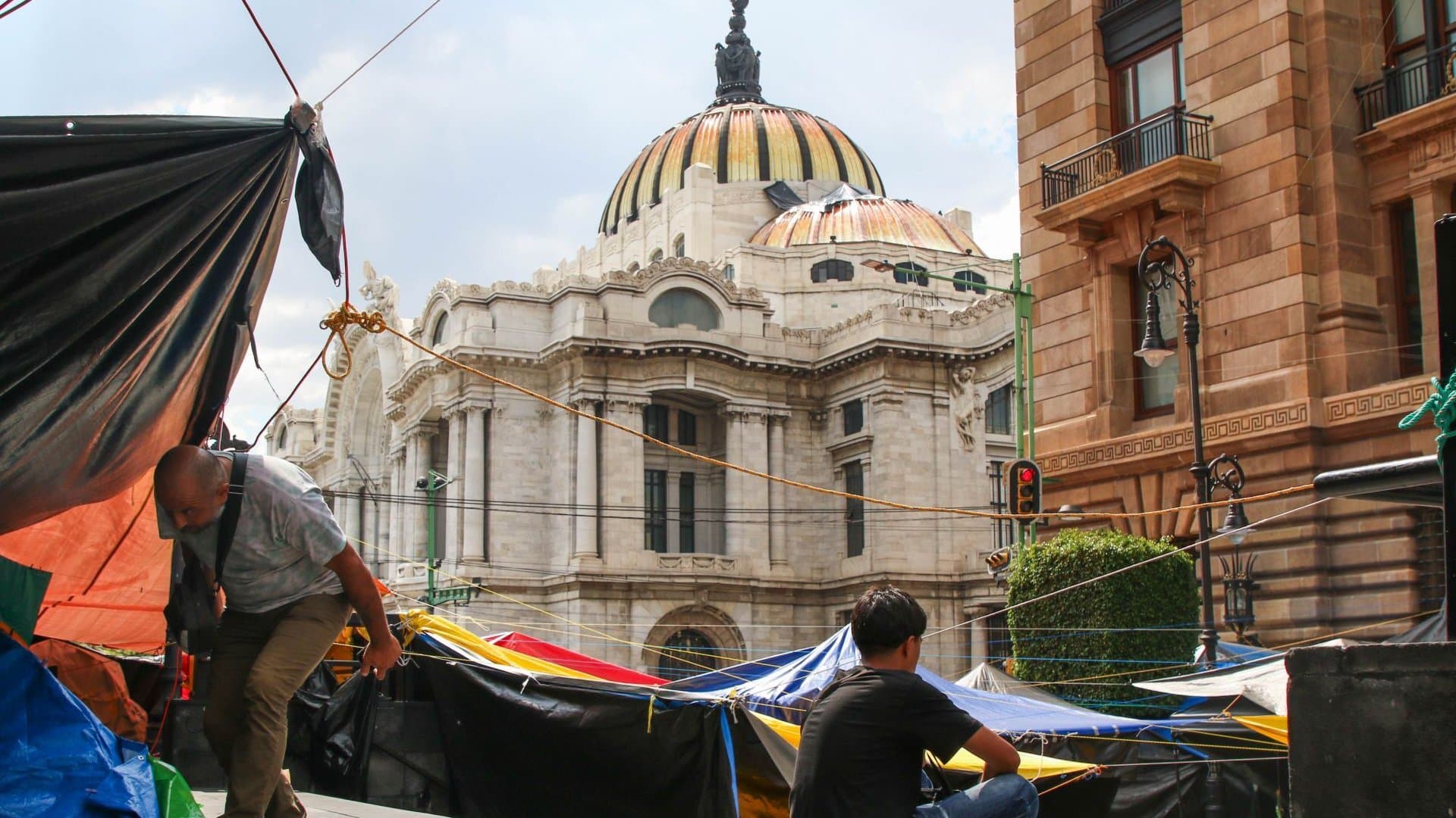 Campamento de la CNTE en la CDMX