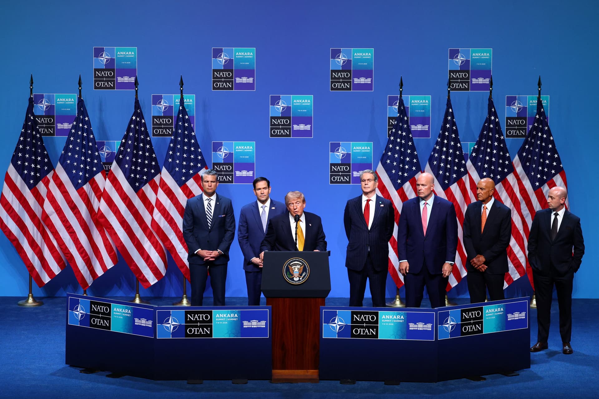 Donald Trump, presidente de Estados Unidos, en la OTAN