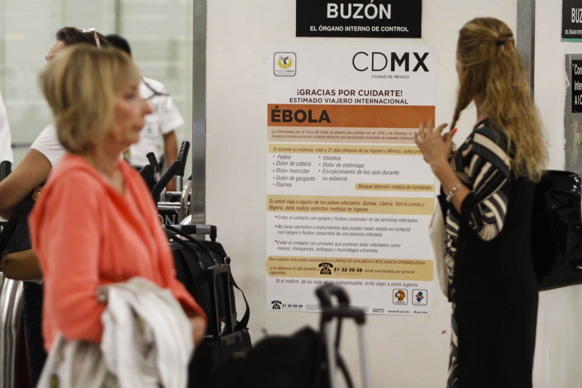 Aviso epidemiológico por ébola en el AICM