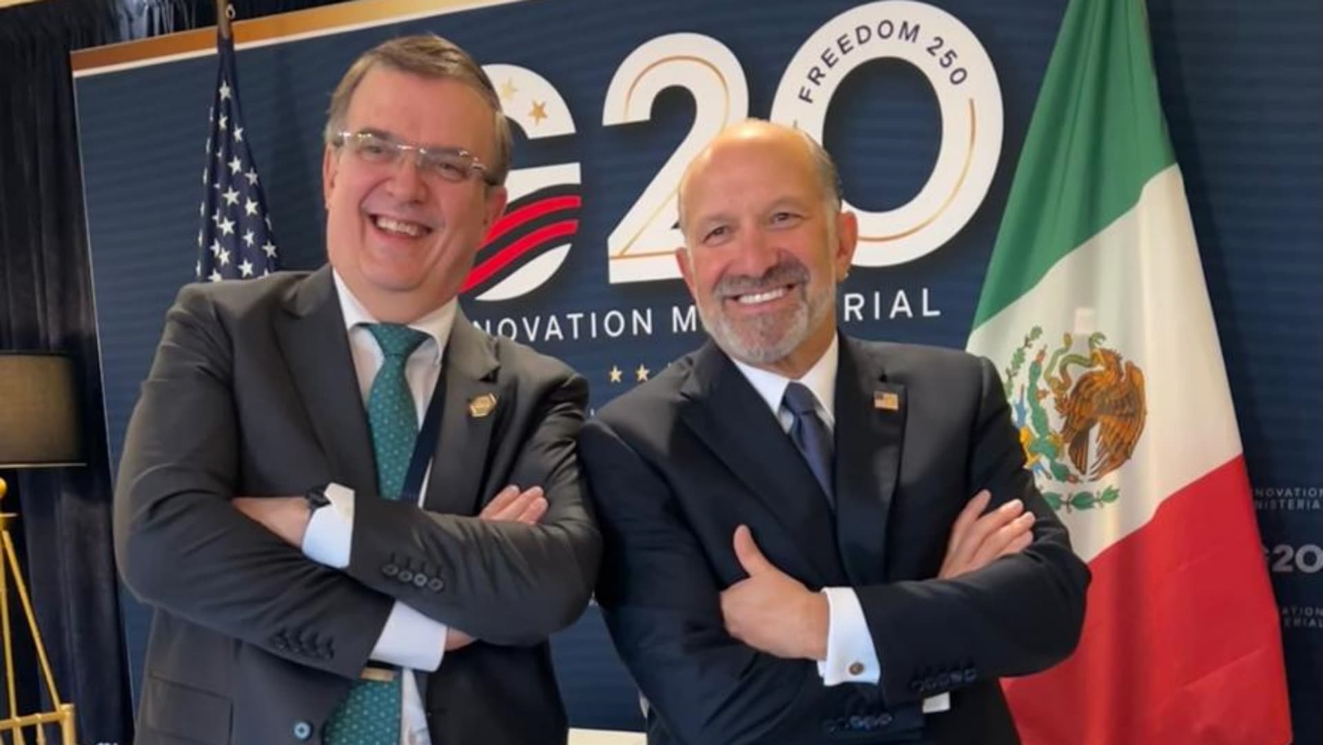 Ebrard se Reúne con el Secretario de Comercio de EUA Previo a Encuentro del G20